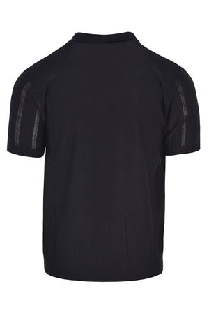Polo in maglia traforata nero ROBERTO COLLINA | RB15124RB1509